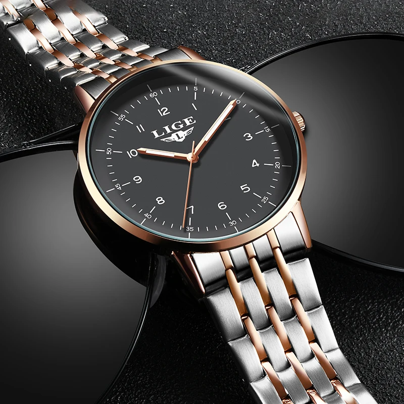 Часы Reloj Hombre 2020 новые LIGE спортивные светящиеся водонепроницаемые кварцевые
