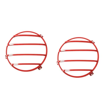 

DHBH-2Pcs Car Headlight Cover Protection Device Stainless Steel for Jeep Wrangler Jk Jku Headlights 2007-2017