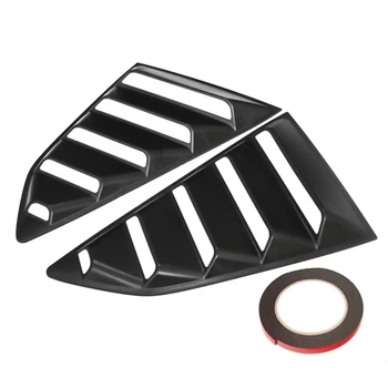 

2 Pcs Gloss Black Look Side Window Louver Vent Scoop Side Window 1/4 Quarter Louver Cover Vents for 2016-18 Chevy Camaro