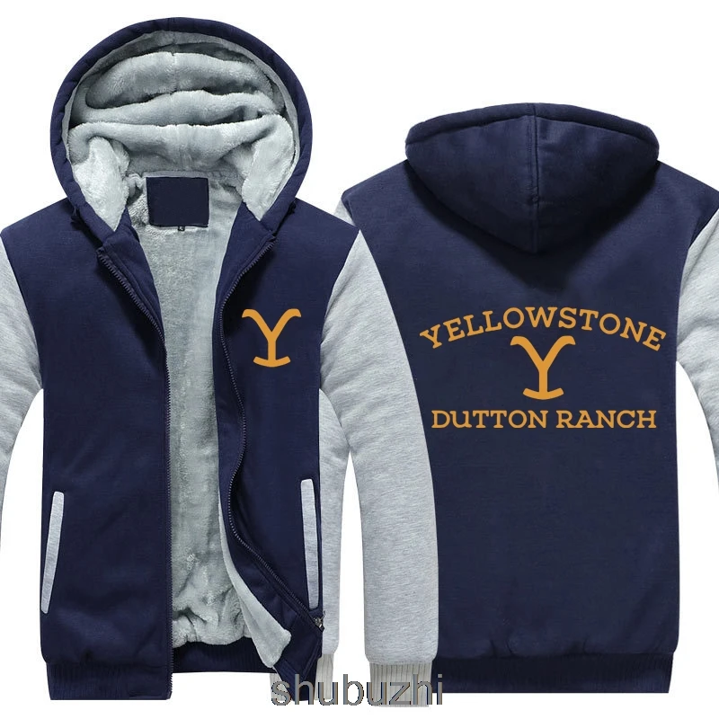 Утепленная толстовка с капюшоном Kevin Costner Yellowstone, Yellowstone Dutton RANCH, теплая толстовка с капюшоном, толстовка с капюшоном для мальчиков с изображением коровы из Вайоминга Монтаны - Цвет: same as picture