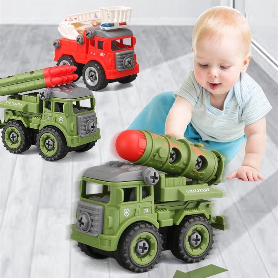 Juguetes Montessori para niños, juguetes para desensamblaje de tuercas artesanales, modelo de coche, herramienta creativa de tornillo, juguetes educativos para niños, regalo