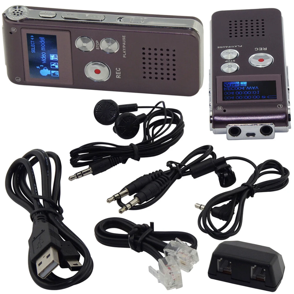 Профессиональный HD 8 Гб диктофон USB Профессиональный 96 часов диктофон цифровой Аудио Диктофон с WAV/MP3 плеером