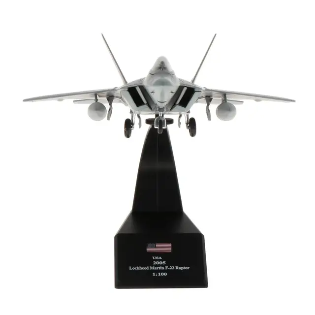 1:100 Scale American F-22 Fighter Raptor Airplane Model Aircraft Model Toy Kid Gift 1