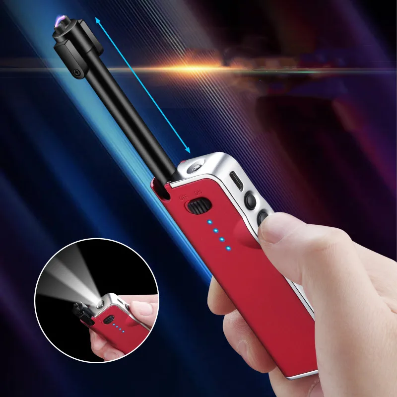 Rechargeable USB Pulse Arc Lighter Electric Adjustable With Emergency Flashlight For Kitchen Outdoors | Дом и сад