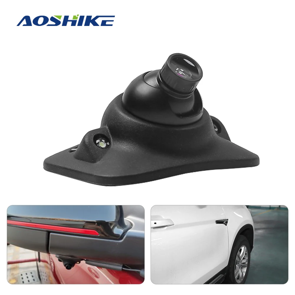 

AOSHIKE Mini CCD HD Night Vision 360 Degree Car Rear View Camera Front Camera Rear Front View Side Reversing Backup Camera 2 LED