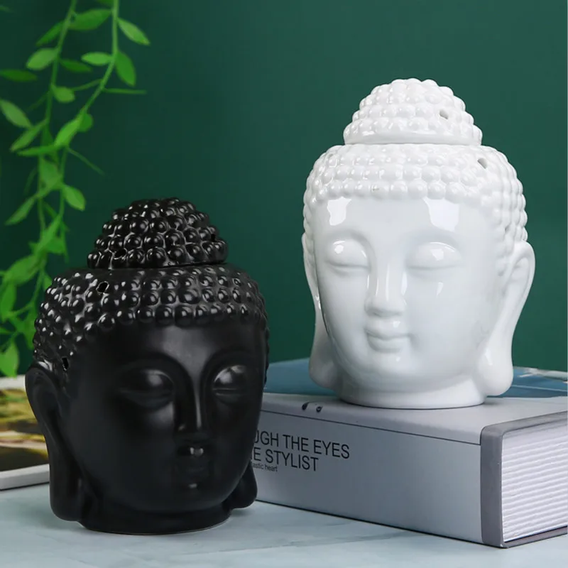 Ceramic Buddha Candle Holder Incense Oil Burner Tea Light Aroma Lamp