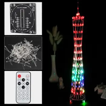 

LED Light DIY Kits Electronic Small Tower Colorful LED Display Remote Control DIY Tower Kit