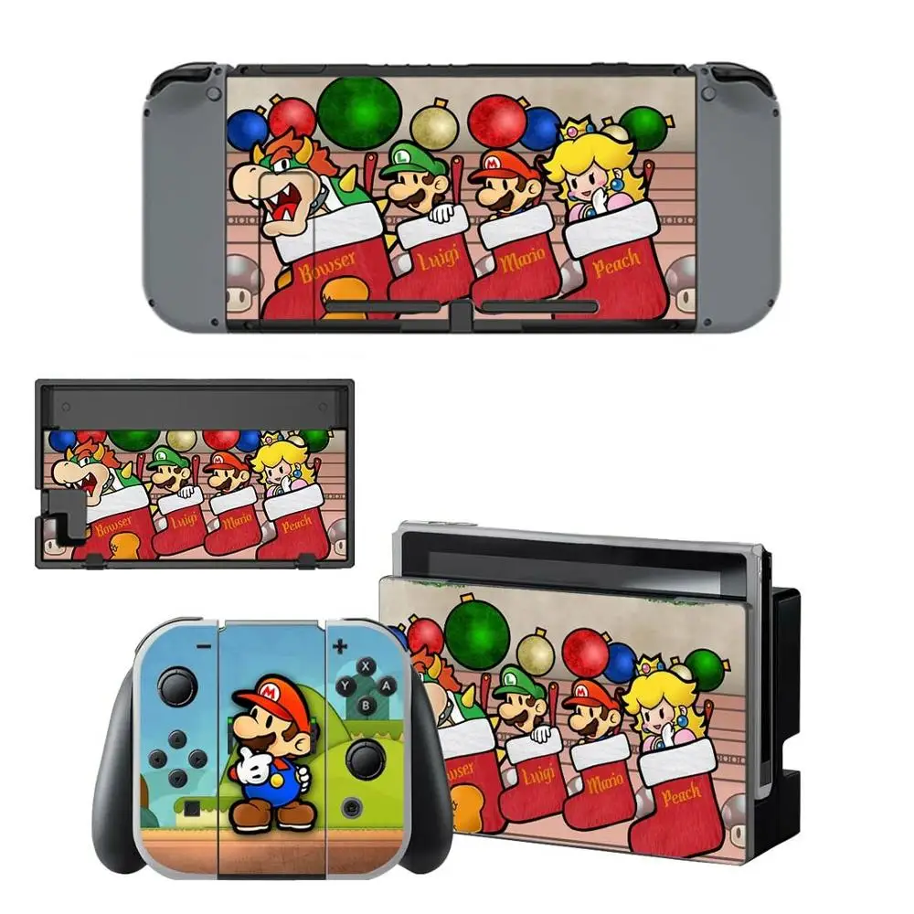 Наклейки Super Mario nintendo switch для nintendo Switch консоль Joy-con контроллер док-станция Скины Виниловые - Цвет: YSNS0409