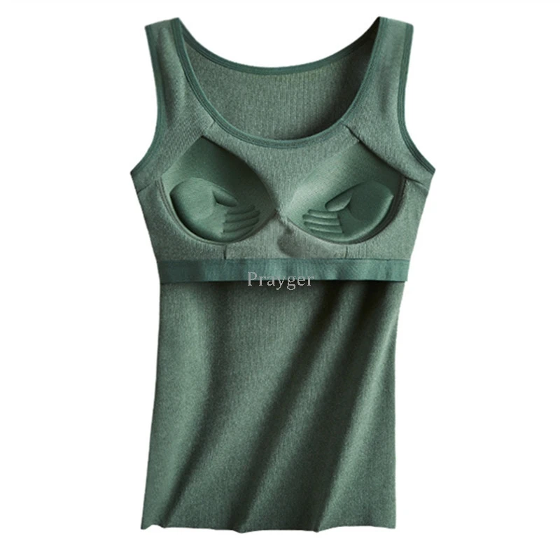 Women Thermal Underwear Winter Warm Tops Padded Vest Slim Body Invisible Clothes