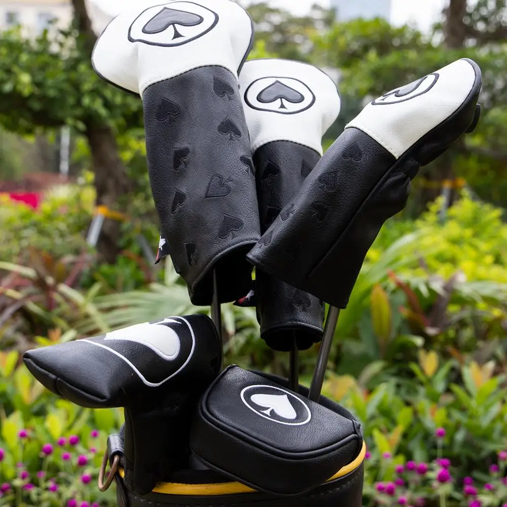 Чехол для клюшки гольфа Классический чехол головы Mallet Putter кожаный с магнитной
