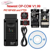 V1.99 opcom com pic18f458 ftdi op-com obd2 ferramenta de diagnóstico do carro para opel opcom pode ser atualização flash 2020 de alta qualidade opcom v1.99