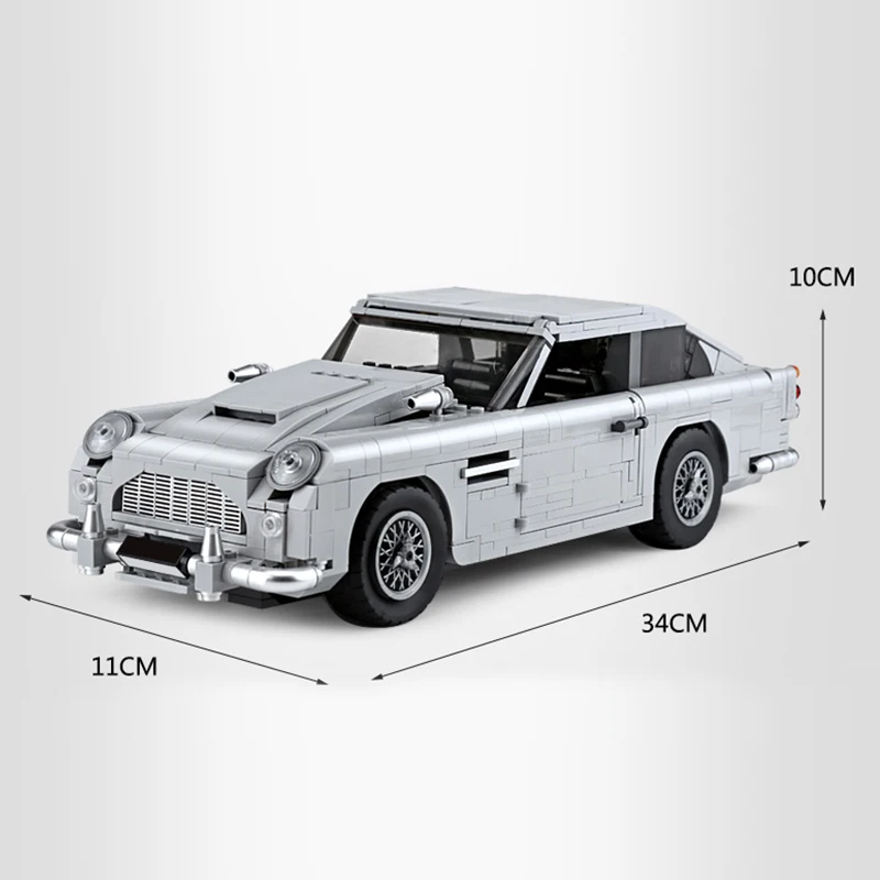 21046 совместимый создатель, 10262 Aston Martin DB5 Набор строительных блоков, кирпичи, Детская модель автомобиля, подарки, развивающие игрушки