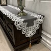 European Oval table runner embroidered Tea Table TV Cabinet Tablecloth Lace Fabric Dresser Table flag Shoe Strip Dust Cover ► Photo 2/6