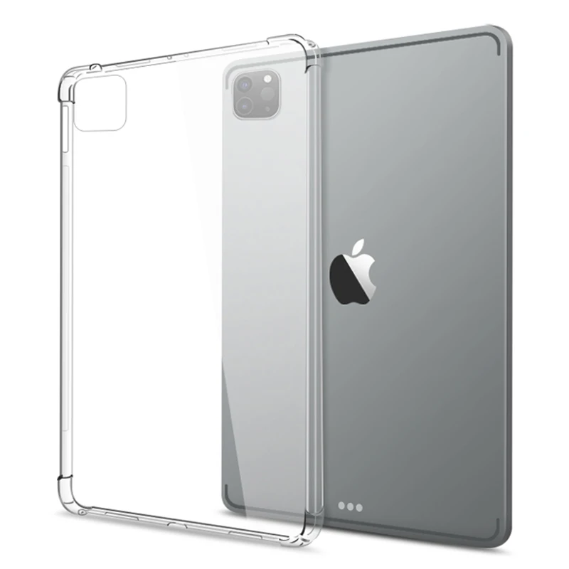Custodia In Silicone Antiurto Per Ipad Pro 12.9 Pollici 2020 A2069 A2232 Pro 12.9 ''Tpu Paraurti Flessibile Trasparente Cover Posteriore Trasparente