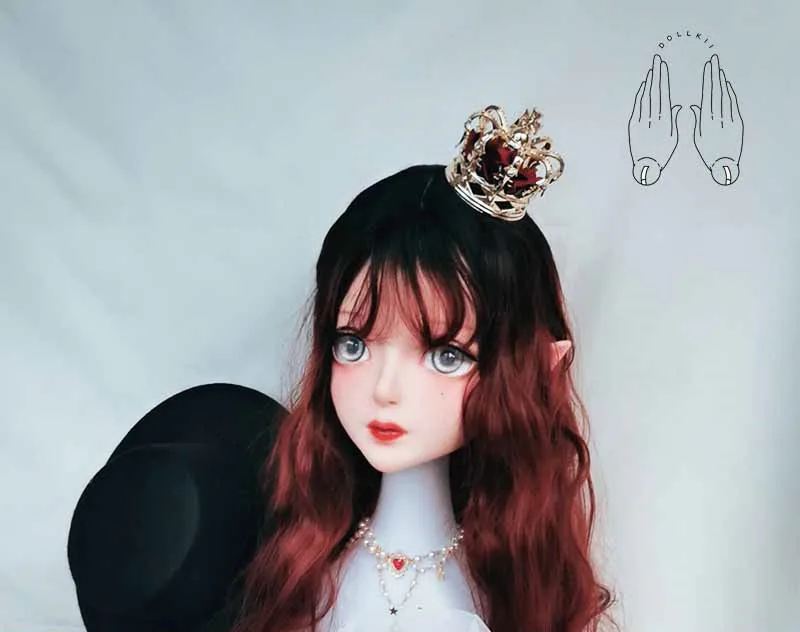 type 4 Dollkii 19) Женская Девушка кремнезема смола косплей BJD переодевание крест кигуруми Голова маска Аниме ролевые игры вечерние кукла Трансвестит маска - Цвет: type 4