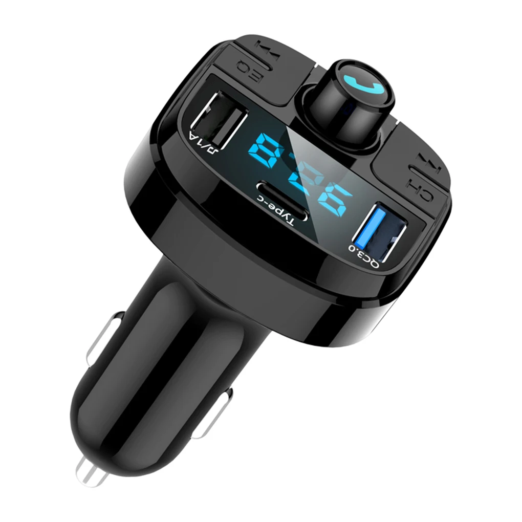 Fm-передатчик Бескаркасный Bluetooth 5,0 комплект авто MP3 плеер Поддержка U диск TF карта lcd Handsfree