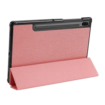 

for Samsung TAB S6 10.5 Inch Tablet PC Case /Drop-Proof Shock-Absorbent Fabric PU Stand Leather Case / Back Cover Case