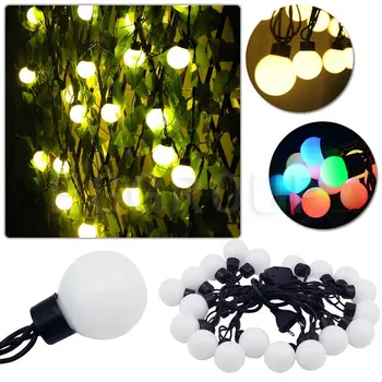 

EU Led string Lights With White Ball 220/250V Holiday Decoration Lamp Festival Christmas Twinkle Llights Outdoor Lighting