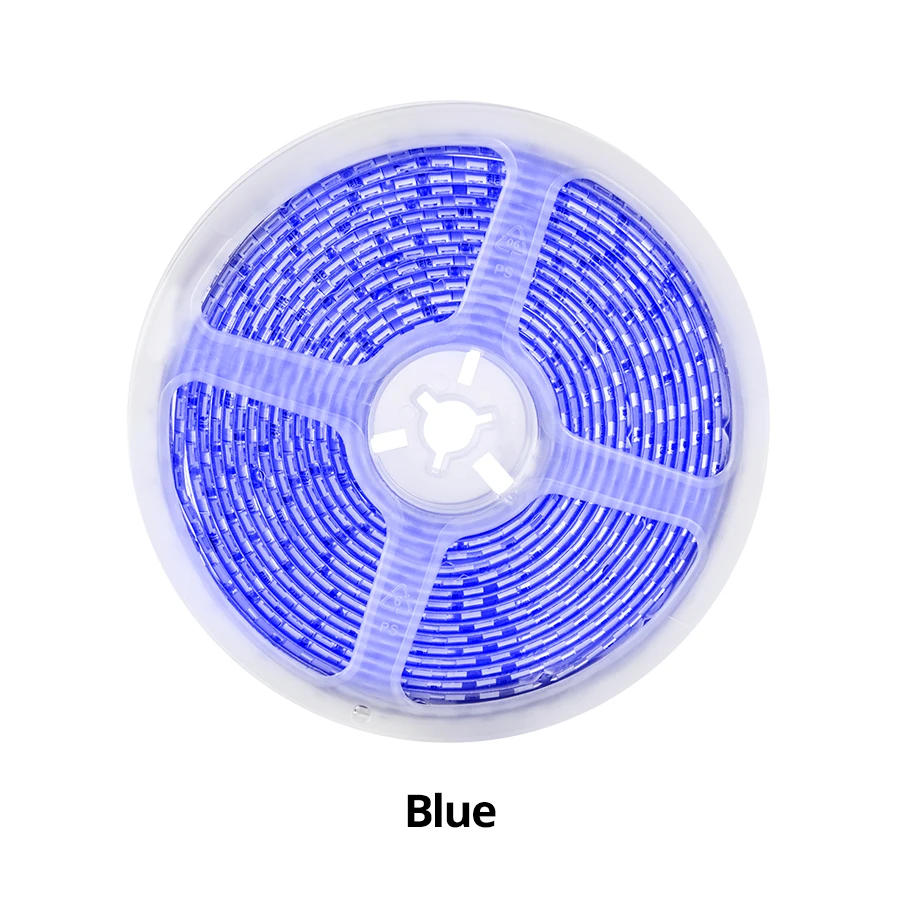 Blue Светодиодный светильник, диодный светодиодный светильник, лента с подсветкой, 12 В, 5 м, 600 светодиодный, 5054, IP68, водонепроницаемый, белый, теплый, белый, красочный, домашний декор, светильник ing - Цвет: Blue