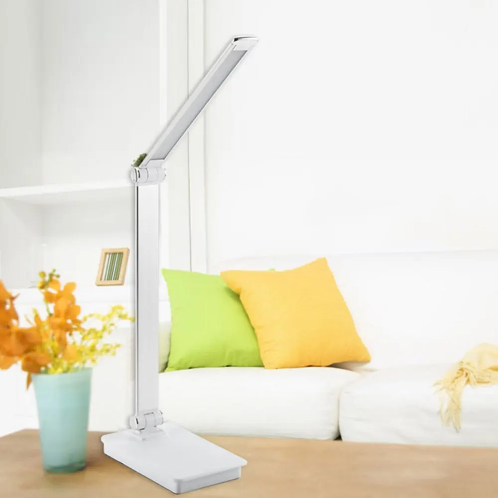 

2020 New LED Desk Lamp Wireless Charging For phone 360 Degree Rotation Touch Eye-protect Table lamp 3 Color With USB Cable