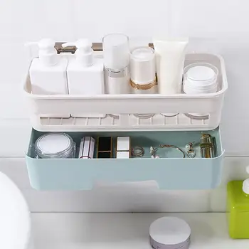 

Bathroom Kitchen Wall Storage Rack Shelf Cosmetics Jewelry Drawer Home Organizer Rectangle Bathroom Organize Cocina