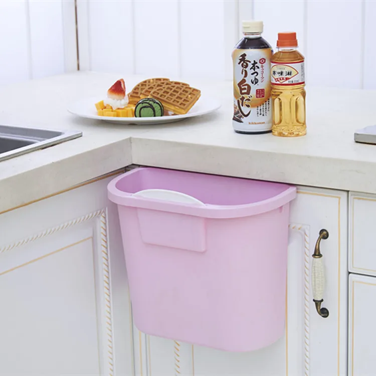 Kitchen Cabinet Door Hanging Trash Garbage Bin Can Rubbish Container  kitchen garbage plastic bucket