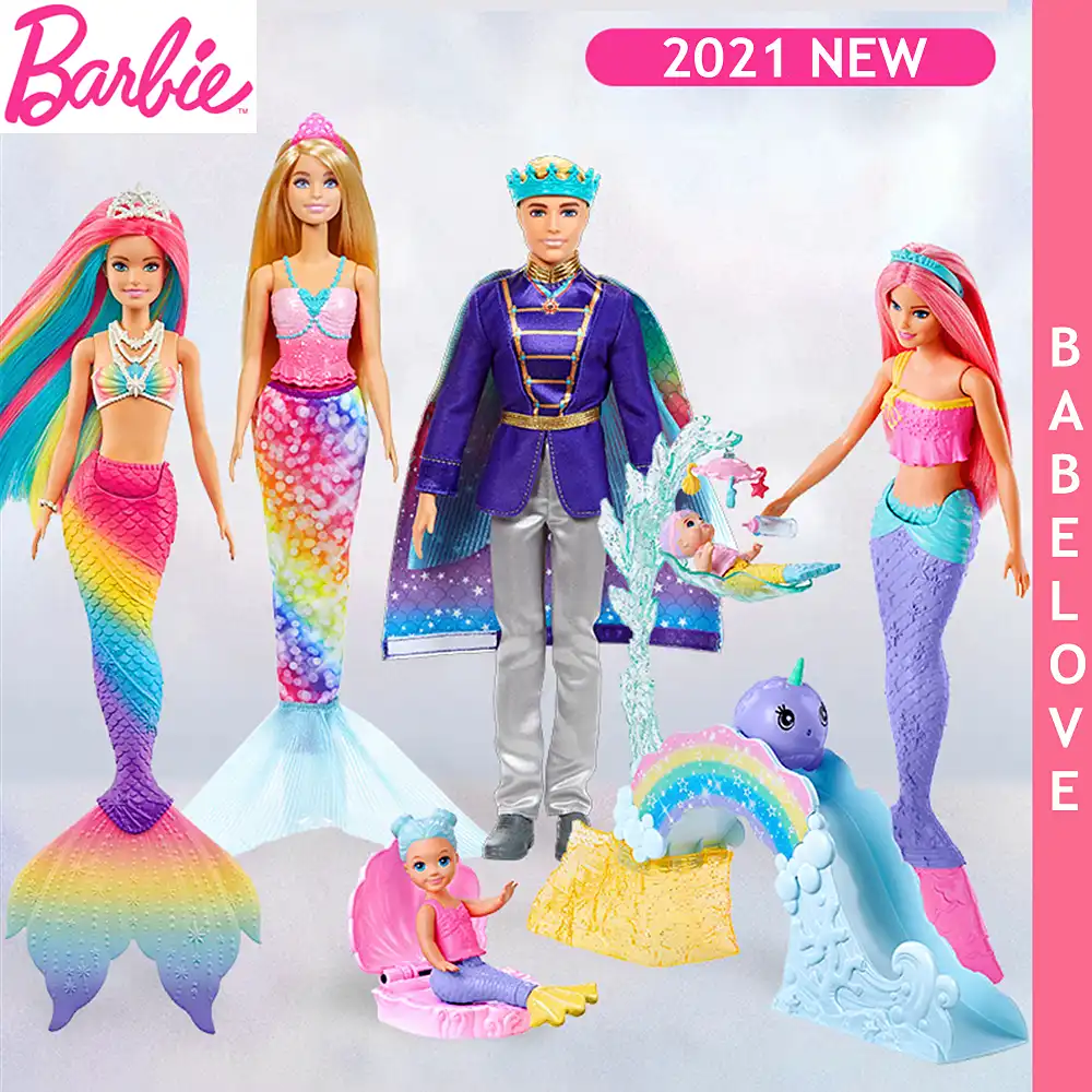 Muñecas Barbie originales de marca, luces de arco iris, sirena, cambio de  Color, juguetes de regalo de cumpleaños, Boneca de 18 pulgadas|Muñecas| -  AliExpress