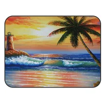 CHARMHOME Мягкий Коврик Противоскользящий коврик пляж картина маслом кокосовое дерево ковер для гостиной коврик для домашнего декора
