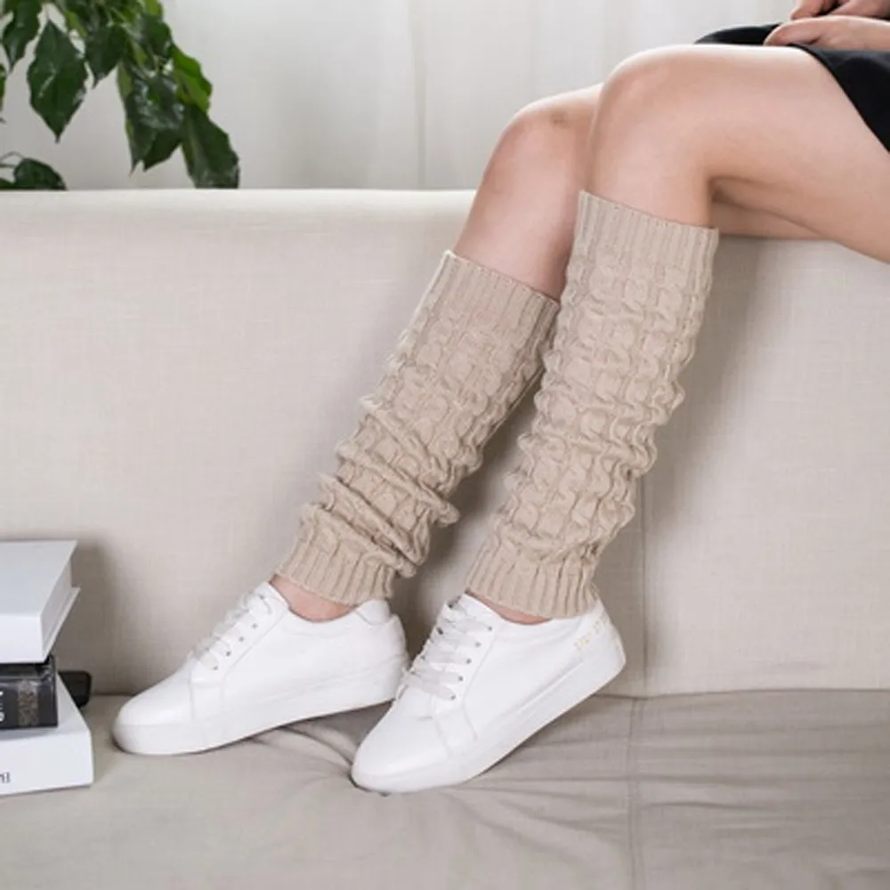 Woman Knitted Leg Warmers Socks Winter Warm Leg Knee Warmers Crochet Long Socks High Knee Socks Medias De Mujer#38