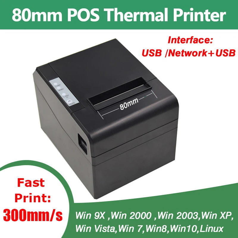 Pos barcode receipt bill thermal printer impressora termica 80mm yazıcı empressora with USB LAN use in Kitchen with Auto Cutter|Printers| - AliExpress