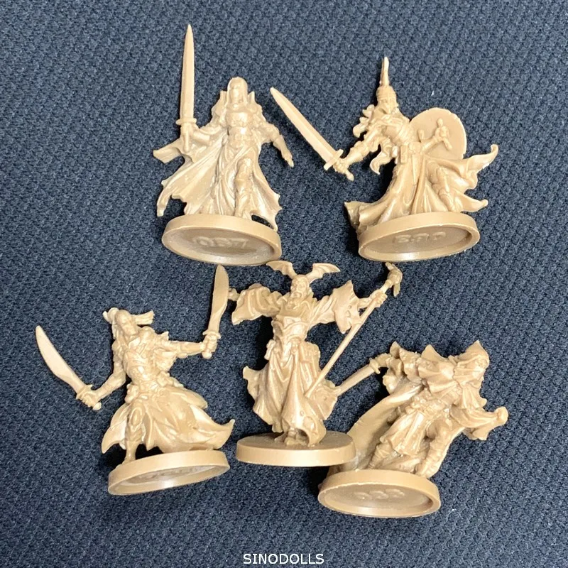 Много подземелья и дракон миниатюры zombicid Kickstarter настольная игра D& D ролевые игры Фигурки игрушки подарок - Цвет: DE411 5pcs 40mm