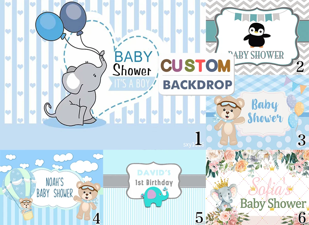 

Фон для фотосъемки детей Levoo с изображением животных из мультфильмов для вечеринки в честь первого дня рождения