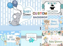 

Levoo Animal Cartoon Children Photography Background Baby Shower Happy 1st Birthday Party Backdrop Banner Decoration Photo Zone