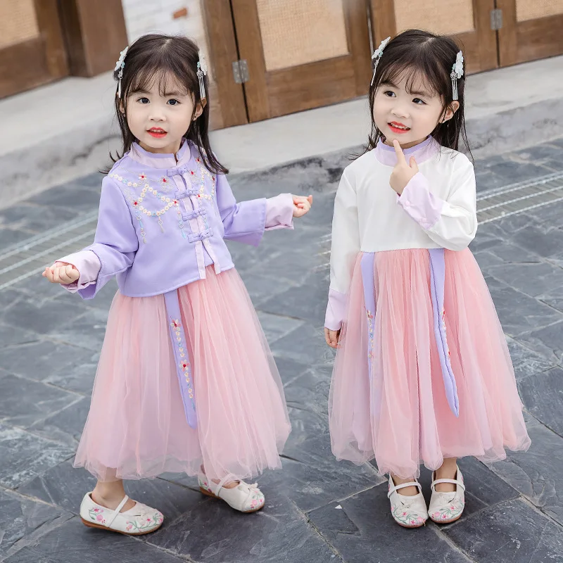 Детская одежда в китайском стиле, куртка, юбка г. Осенняя юбка Феи в ...