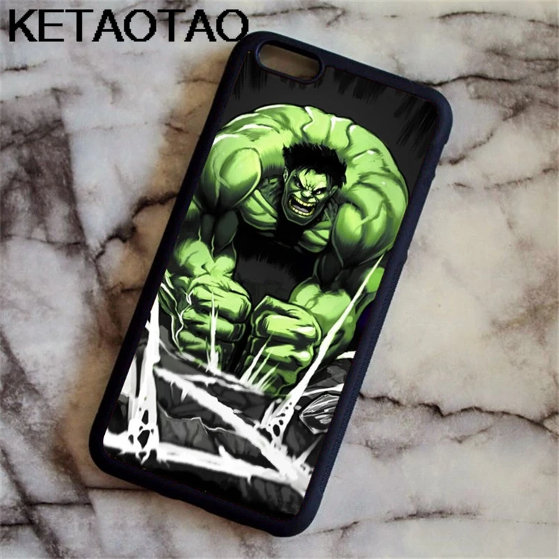 Розовый KETAOTAO Невероятный Халк Marvel DC Comic Art чехол для телефона s для iPhone 4S 5C 5S 6S 8 X Plus XR XS Max Чехол Мягкий ТПУ резиновый силиконовый - Цвет: Розовый