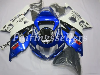 

New ABS Plastic Fairings Kit Fit For Suzuki GSXR600 GSXR750 GSXR 600 750 01 02 03 2001 2002 2003 white blue