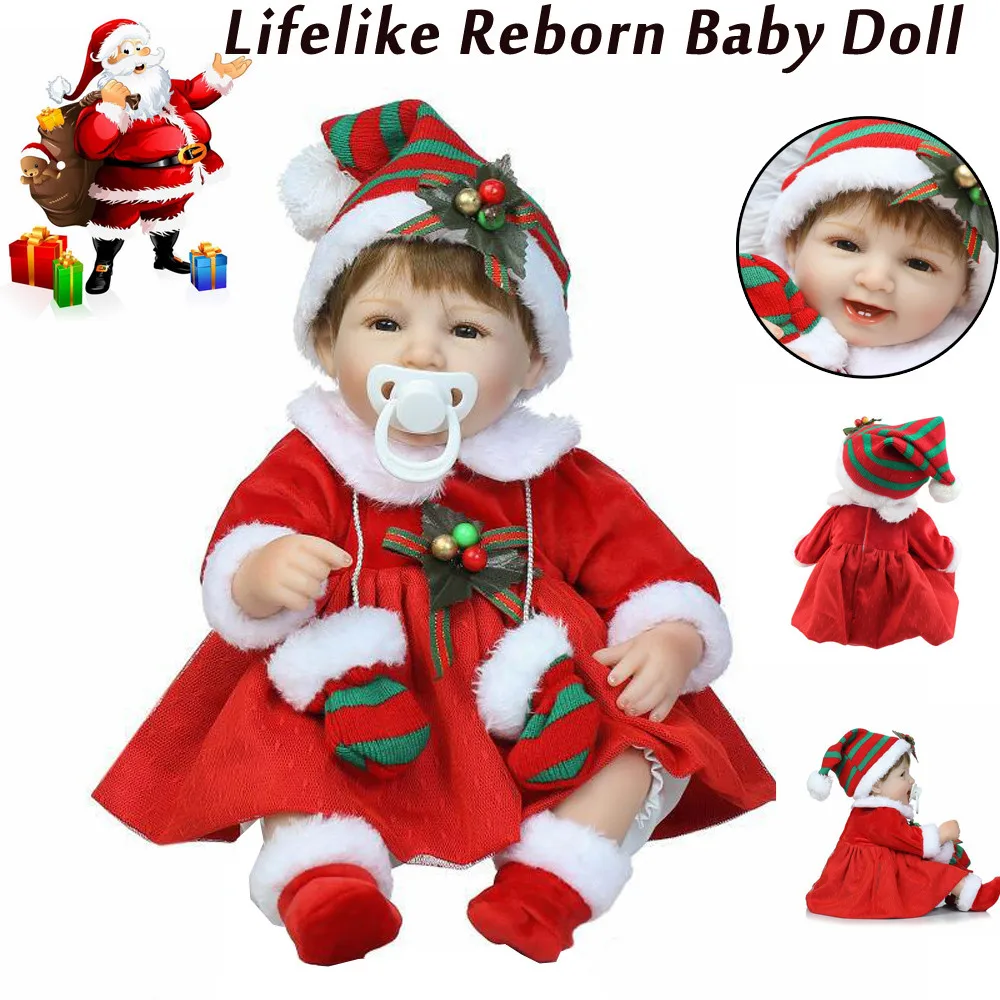 HIINST Baby Reborn красивые рождественские подарки для малышей 40 см рождественские куклы Reborn Мягкие силиконовые куклы Reborn для младенцев