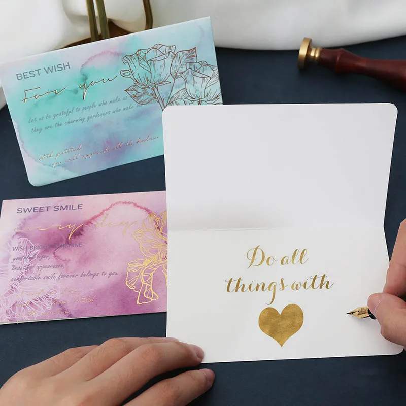  6Pcs Party Wedding Invitations DIY Handmade Paperboard Mother' Day Blessing Cards Greeting Cards Mi - 4.00006E+12