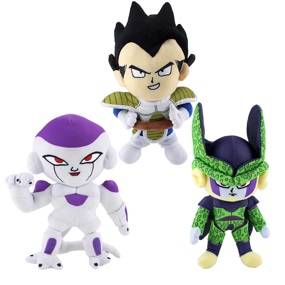 25cm Anime Dragon Ball Z Cell Vegeta Frieza Super Saiyan Plush Toys Doll Collection figure gifts for kids