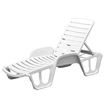 

IPAE PROGARDEN - Lettino Fisso Impilabile, Bianco, 71 x 192 x 100 cm