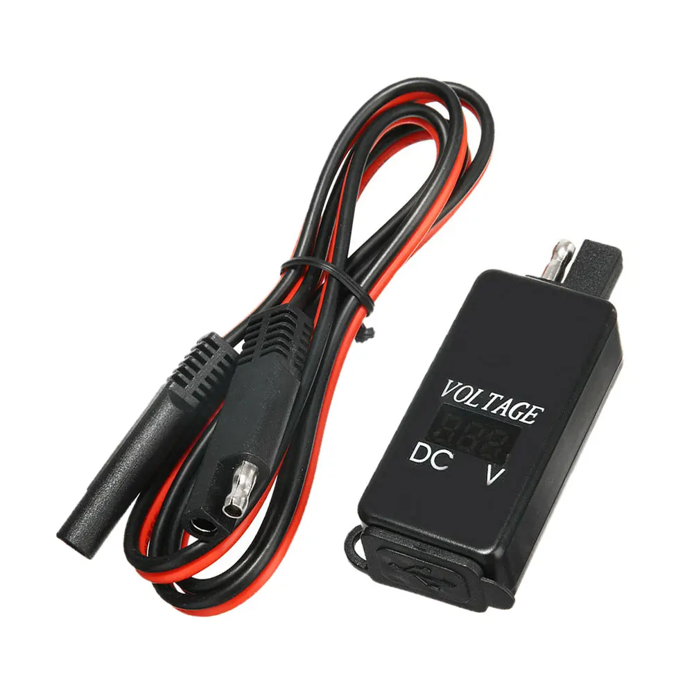 Водонепроницаемый мотоцикл с двумя портами usb SAE к USB Переходный кабель зарядное устройство для телефона