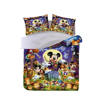 

Halloween Minnie Mickey Bedding Set Duvet Cover Pillowcase Adult Children Gift King Size Bed Set Nightmare Befor Christmas