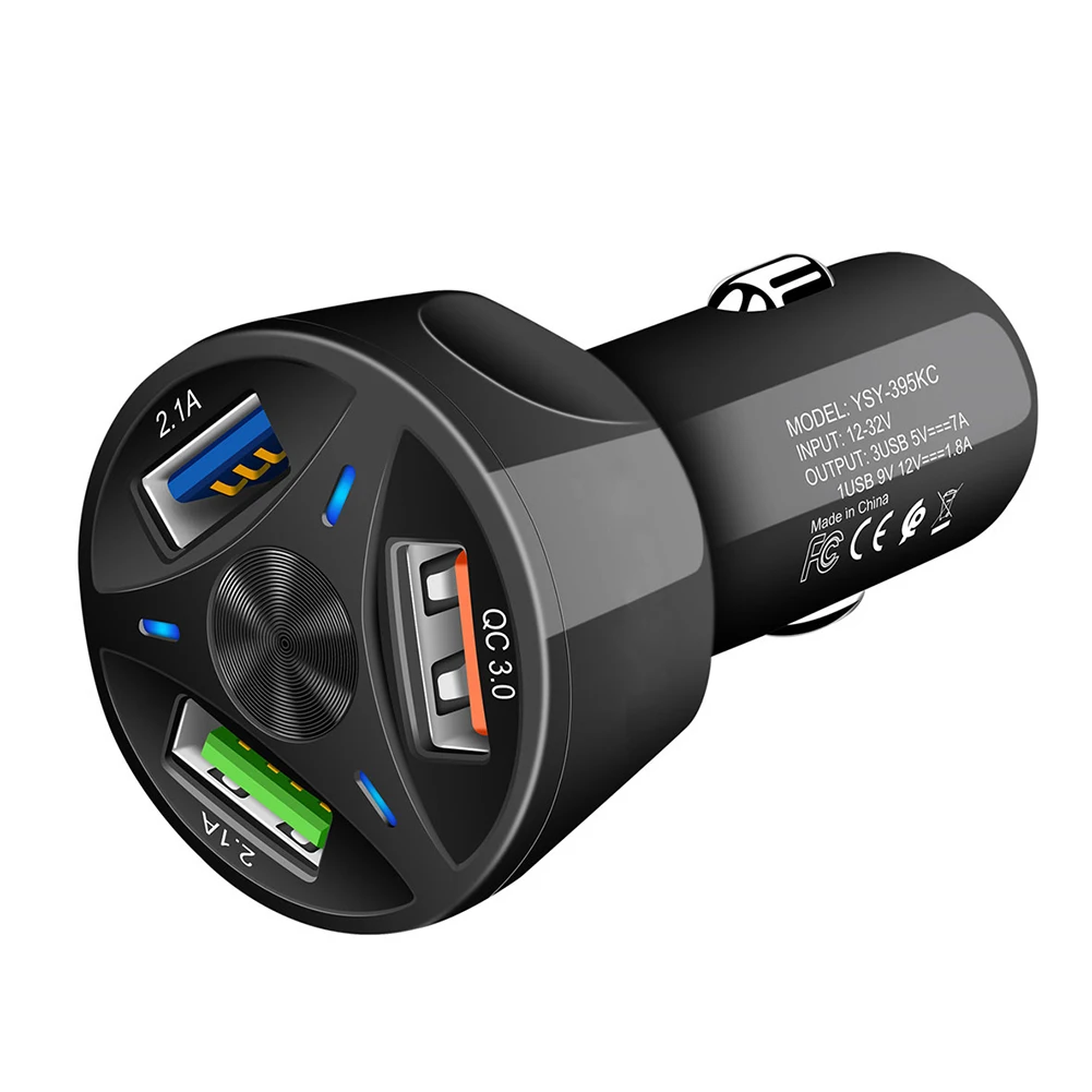 Автомобильное usb быстрое зарядное устройство QC3.0 быстрое зарядное устройство авто Lighter ttee Зажигалка адаптер для iPhone huawei P10 samsung Galaxy S8 S7 power