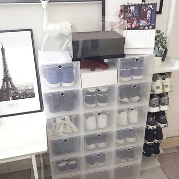 

Novelty Drawer Type Shoe Storage Box Thicken Transparent Shoe Rack Cabinet Organizers
