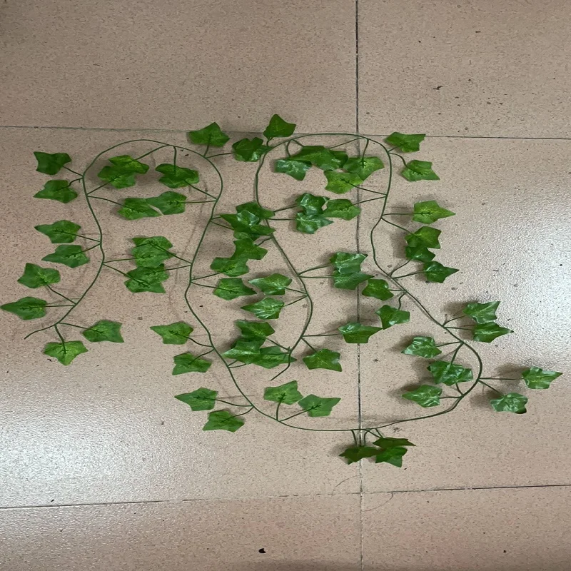 100pcs Leaf 1 piece 2.4M Home Decor Artificial Ivy Garland Plants Vine Fake Foliage Flowers Creeper Green Wreath | Дом и сад
