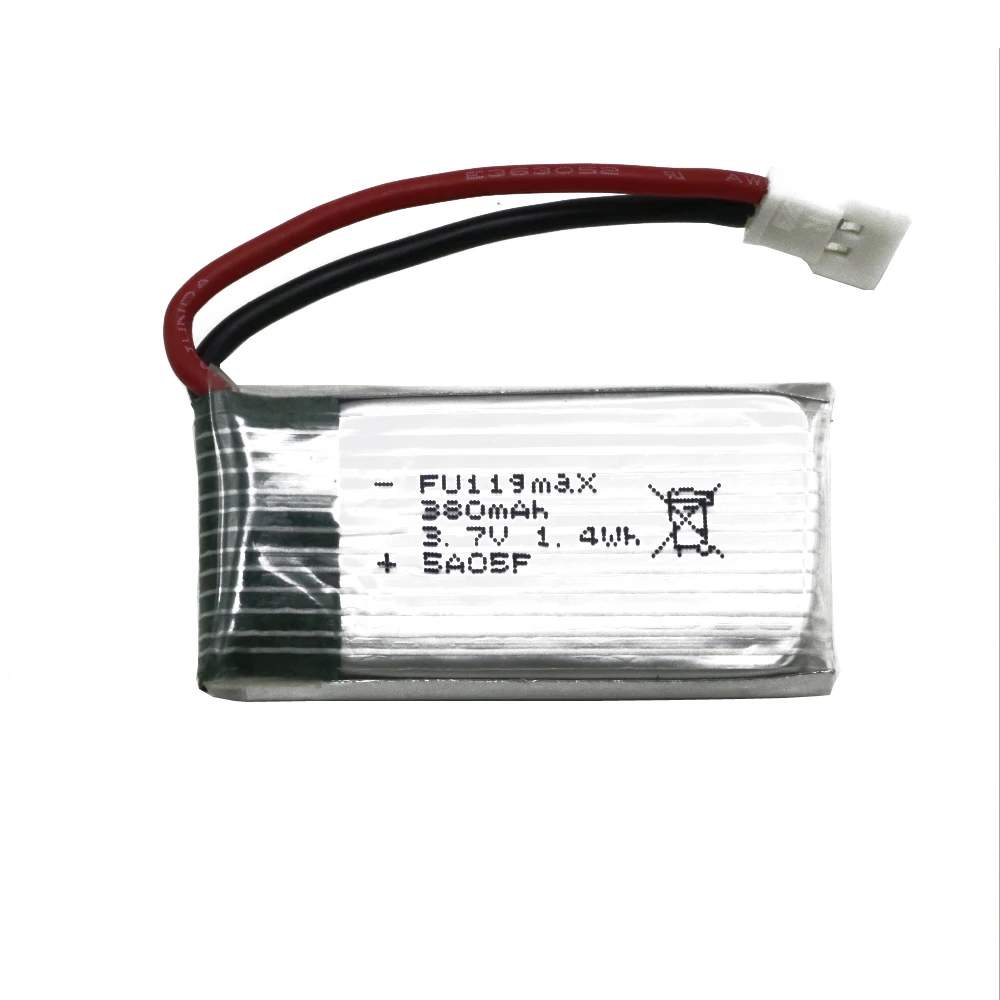 RC Battery,5Pcs 3.7V 380mAh 25C Battery and 5 in 1 Lipo Battery Charger For Hubsan X4/H107/H107L/H107C/H107D/V252/JXD385