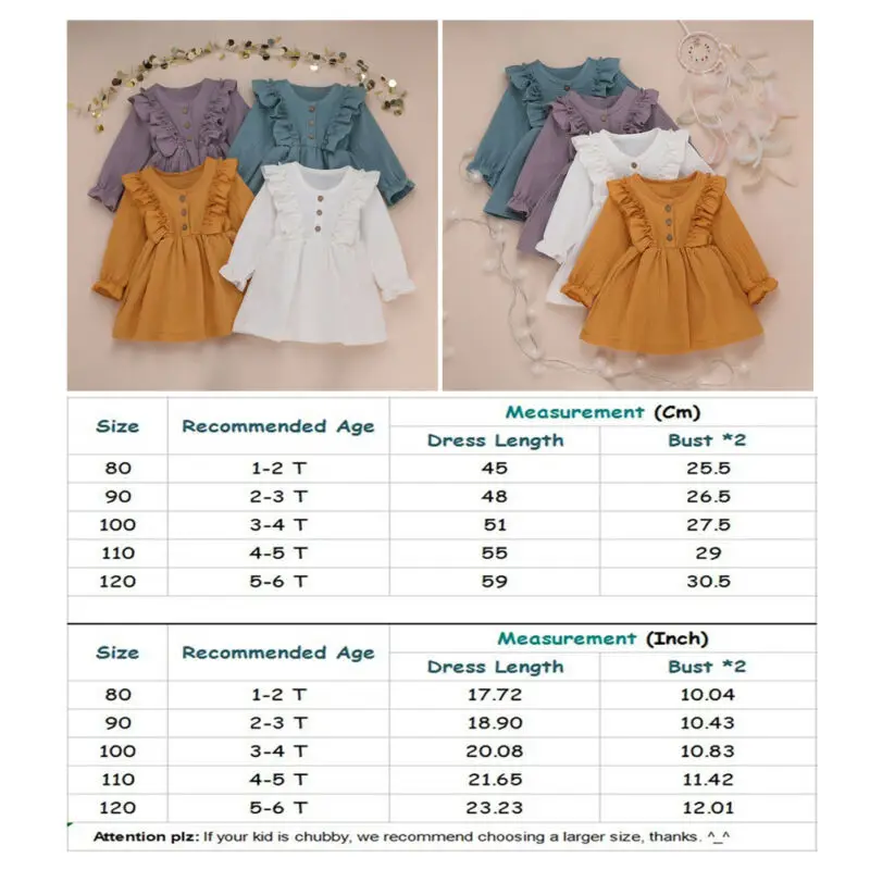 UKPrincess/платье для девочек Одежда для маленьких девочек однотонное платье с длинными рукавами хлопковое льняное Dresses1-6T