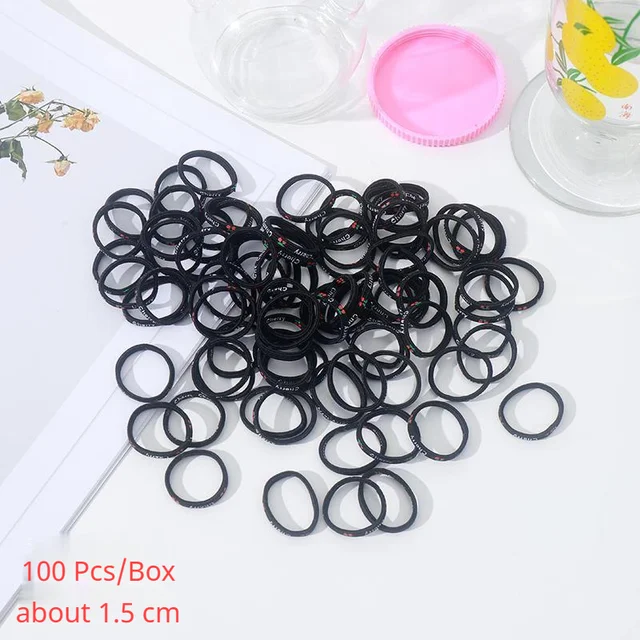 50/100 Pcs/Box New Children Cute Colors Soft Elastic Hair Bands Baby Girls Lovely Scrunchies Rubber Bands Kids Hair Accessories 17-100 Pcs