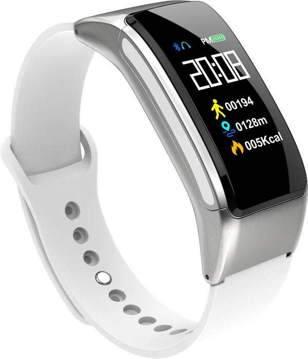 TalkBand B31 смарт-браслет для разговора Браслет фитнес-трекер монитор сердечного ритма Bluetooth наушники смарт-браслет для Ios Android - Цвет: Silver