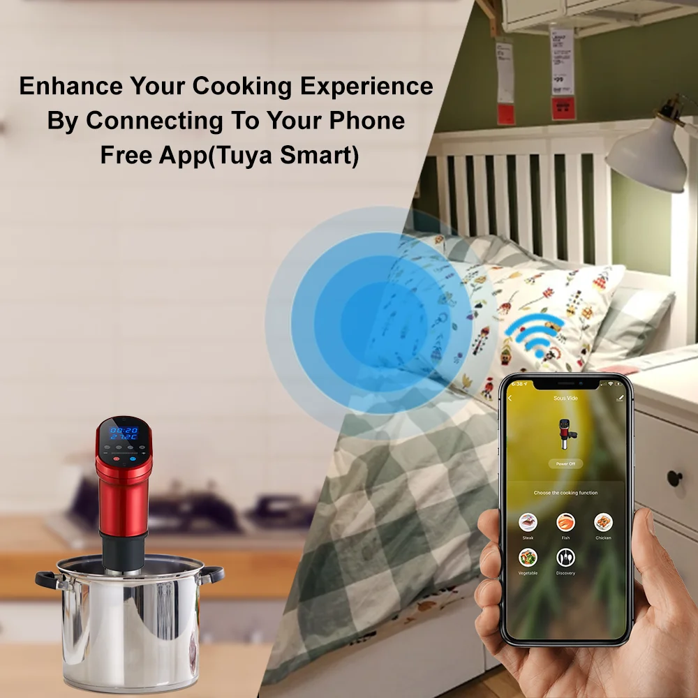 BioloMix 3rd Generation Smart Wifi Control Sous Vide Cooker 1200W Immersion Circulator Vacuum Heater Accurate Temperature - Image 4